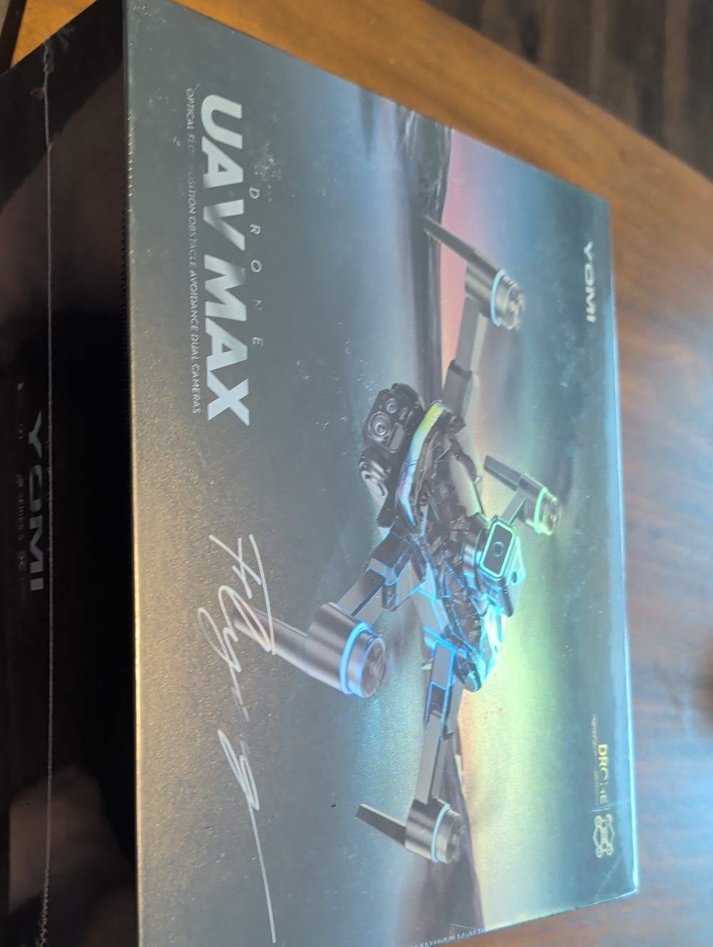 UAV Max Drone with Blue and Green Accents